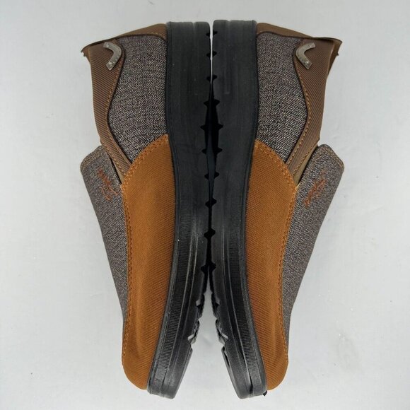 Mens Brown and Gray Breathable Casual Soft Soled Slip On Size 7.5 Loafers - Picture 7 of 9